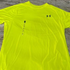 Men’s Under Armour Tech Tee - size large - NWT - bright yellow